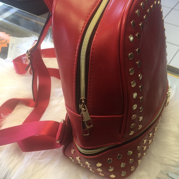 Studded backpack w/2 separate zipper compartments - Picture 2 of 2